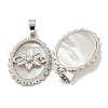 Brass Clear Micro Pave Cubic Zirconia Pendants KK-A214-30P-2
