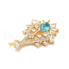 Brass Clear Cubic Zirconia Pendants KK-I695-063G-3