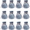  Velvet Jewelry Bags with Drawstring & Plastic Imitation Pearl TP-NB0001-20C-1