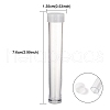 Clear Tube Plastic Bead Containers with Lid C066Y-01-2