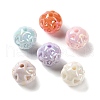 UV Plating Rainbow Iridescent Acrylic Beads SACR-A006-08B-1