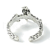 Brid Alloy Open Cuff Rings RJEW-K275-43AS-3