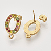 304 Stainless Steel Stud Earring Findings STAS-T052-03G-13-2