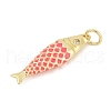 Brass with Cubic Zirconia Pendants KK-G522-43G-02-2