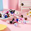 45pcs 9 colors Food Grade Eco-Friendly Silicone Beads SIL-TA0001-22-6