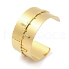 304 Stainless Steel Rhinestone Cuff Bangles BJEW-M082-04G-01-2