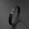 Braided Imitation Leather Cord Bangles for Men WGDB0D2-01-2