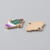 Alloy Dark Green Enamel Connector Charms ENAM-CJC0019-01C-2