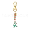 Christmas Theme Alloy Enamel Pendant Decorations HJEW-MZ00059-4