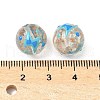 Luminous Handmade Enamel Gold Sand Glass Beads Strands LAMP-U004-08C-5