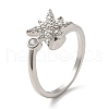 Rotatable Cat Eye Open Ring with Cubic Zirconia RJEW-Q776-01G-01-1