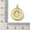 Rack Plating Brass Micro Pave Cubic Zirconia with Synthetic Opal Pendants KK-D088-18G-4