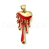 Brass Enamel Pendants KK-V013-01G-1