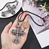 Alloy Cross Hanging Pendant Decorations HJEW-WH0039-08-3