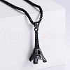 Stainless Steel Eiffel Tower Pendant Vintage Punk Hip-hop Necklaces for Men HP6822-3-1