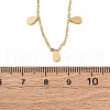 304 Stainless Steel Teardrop Tassel Y Necklaces NJEW-R026-24G-5