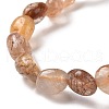 Natural Rutilated Quartz Bead Stretch Bracelets BJEW-K213-38-3