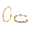 Brass Micro Pave Clear Cubic Zirconia Huggie Hoop Earrings EJEW-H109-05G-2