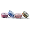 25 Rolls 25 Colors Round Segment Dyed Waxed Polyester Thread String YC-YW0001-02A-5