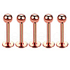304 Stainless Steel Round Internally Threaded Labrets for Women Men WG9B6EB-34-1