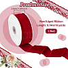 10 Yards Velvet Frayed Ribbon SRIB-WH0011-226B-2