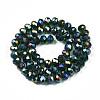 Electroplate Glass Beads Strands EGLA-A034-T10mm-B28-2