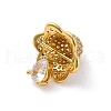 Rack Plating Brass with Cubic Zirconia Pendants KK-Q010-04G-2