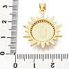 Brass Micro Pave Clear Cubic Zirconia Pendants KK-N268-32G-3