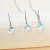 Alloy with Clear AB Glass Pendant Necklace & Stud Dangle Earring FS-WGCC2DF-04-1
