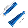Imitation Leather Tassel Big Pendants Decorations AJEW-NB0001-04-3