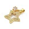 Brass Micro Pave Cubic Zirconia Pendants KK-U066-17G-2