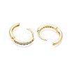 Ring Brass Micro Pave Cubic Zirconia Hoop Earrings for Women EJEW-N054-56G-3