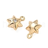 Brass Micro Pave Cubic Zirconia Pendants KK-S531-12G-E-2