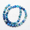 Natural Striped Agate/Banded Agate Bead Strands G-K166-13-6mm-3