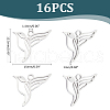 Unicraftale 16Pcs 201 Stainless Steel Pendants STAS-UN0060-07-3