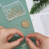 FIBLOOM 100Pcs Brass Beads KK-FI0001-03B-3