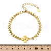 304 Stainless Steel Clover Link Bracelets BJEW-V003-01G-3