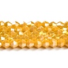 Opaque Solid Color Electroplate Glass Beads Strands GLAA-F029-P4mm-A04-1