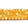 Opaque Solid Color Electroplate Glass Beads Strands GLAA-F029-P4mm-A04-1