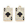 Rack Plating Alloy Crystal Rhinestone Pendants RB-L036-VF917-2-1