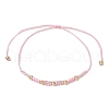 Glass Seed Beaded Braided Beads Bracelets BJEW-MZ00182-04-3