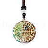 Orgonite Chakra Natural & Synthetic Mixed Stone Pendant Necklaces PZ4674-15-1