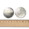 Natural Black Lip Shell Disc Pendants SSHEL-B002-03B-01-3