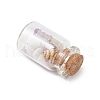 6Pcs Natural Lapis Lazuli/Amethyst/Carnelian/Citrine/Rose Quartz/ Amazonite Chip & Cowrie Shell Beads Healing Crystals Wishing Bottles PALLOY-JF03788-5