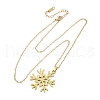 Snowflake 304 Stainless Steel Pendant Necklaces NJEW-M096-07G-2