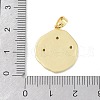 Brass Micro Pave Clear Cubic Zirconia Pendants KK-P273-15C-G-3