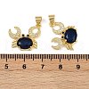 Brass Micro Pave Cubic Zirconia Pendants KK-A257-18G-4