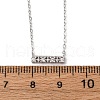 925 Sterling Silver Micro Pave Clear Cubic Zirconia Rectangle Pendant Necklaces for Women NJEW-D316-02P-5
