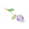 9Pcs Transparent Glass Pendants PALLOY-JF03971-4
