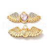 Rack Plating Alloy Rhinestone Charms PALLOY-O106-03G-01-1